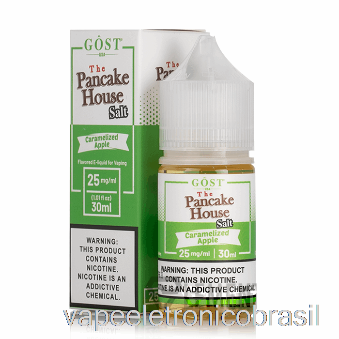 Vape Recarregável Sais De Maçã Caramelizados - The Pancake House - Gost Vapor - 30ml 25mg